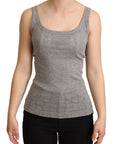 Dolce & Gabbana Gray Cotton Modal Canotta Tank Top T-shirt