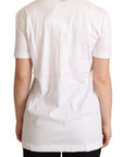 Dolce & Gabbana White Cotton Silk I'm In Love Top T-shirt