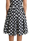 Dolce & Gabbana Black Polka Dotted Cotton A-Line Dress