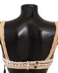 Dolce & Gabbana Beige Straw Raffia Woven Crochet Cover Up Top