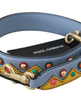 Dolce & Gabbana Blue Handbag Accessory Shoulder Strap Leather