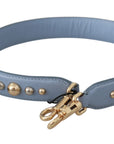 Dolce & Gabbana Blue Leather Handbag Accessory Shoulder Strap
