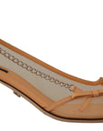 Dolce & Gabbana Peach Mesh Leather Chains Heels Pumps Shoes