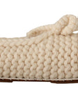 Dolce & Gabbana White Slip On Ballerina Flats Wool Knit Shoes