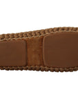 Dolce & Gabbana Brown Slip On Ballerina Flats Wool Knit Shoes