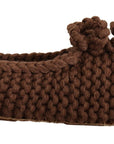 Dolce & Gabbana Brown Slip On Ballerina Flats Wool Knit Shoes