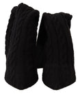 Dolce & Gabbana Black Stretch Socks Knee High Booties Shoes