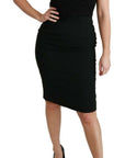 Dolce & Gabbana Black Lace Gown Bodycon Sheath Dress