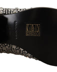 Dolce & Gabbana Black Suede Strass Crystal Cowgirl Boots