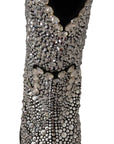 Dolce & Gabbana Black Suede Strass Crystal Cowgirl Boots