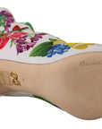 Dolce & Gabbana White Jersey Stretch Boots Open Toes Heels Shoes