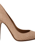 Dolce & Gabbana Beige Leather Bellucci Heels Pumps Shoes
