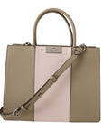 Karl Lagerfeld Sage Green Polyurethane Tote Shoulder Bag