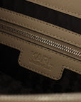 Karl Lagerfeld Sage Green Polyurethane Tote Shoulder Bag