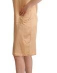 Moschino Beige One Sleeve Knee Length Shift Dress