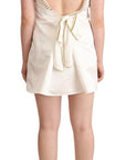 Elisabetta Franchi White Polyester Sleeveless Mini Shift Dress
