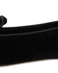 Dolce & Gabbana Black Velvet Slip Ons Loafers Flats Shoes