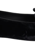 Dolce & Gabbana Black Velvet Slip Ons Loafers Flats Shoes
