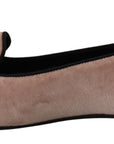 Dolce & Gabbana Pink Velvet Slip Ons Loafers Flats Shoes