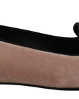Dolce & Gabbana Pink Velvet Slip Ons Loafers Flats Shoes