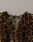 Dolce & Gabbana Brown Leopard Wrap A-line Maxi Viscose Dress