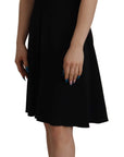 Dolce & Gabbana Black Leopard A-line Knee Length Dress