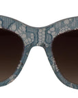Dolce & Gabbana Blue Lace Acetate Crystal Butterfly DG4231 Sunglasses