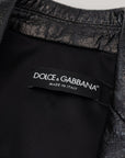 Dolce & Gabbana Black Long Sleeves Crop Blazer Cotton Jacket