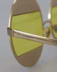 Dolce & Gabbana Gold Oval Metal Crystals Shades DG2209B Sunglasses