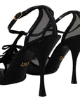 Dolce & Gabbana Black Stiletto High Heels Sandals Shoes