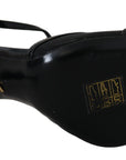 Dolce & Gabbana Black Stiletto High Heels Sandals Shoes