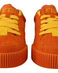 Dolce & Gabbana Orange Leather P.j. Tucker Sneakers Shoes