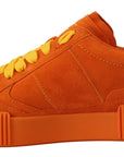 Dolce & Gabbana Orange Leather P.j. Tucker Sneakers Shoes