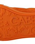 Dolce & Gabbana Orange Leather P.j. Tucker Sneakers Shoes