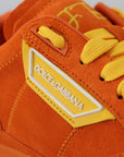 Dolce & Gabbana Orange Leather P.j. Tucker Sneakers Shoes