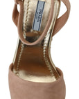 Prada Pink Suede Leather Ankle Strap Sandals