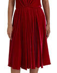 Dolce & Gabbana Pink Viscose Stretch Strapless A-line Dress