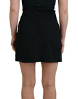 Dolce & Gabbana Black Fit Wool Stretch Sheath Mini Dress
