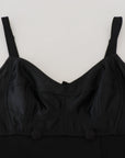 Dolce & Gabbana Black Fit Wool Stretch Sheath Mini Dress