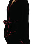Dolce & Gabbana Black Button Belted Blazer Viscose Jacket