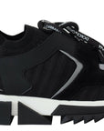 Dolce & Gabbana Black Mesh Sorrento Trekking Sneakers Shoes