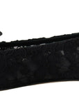 Dolce & Gabbana Black Taormina Lace Crystals Flats Shoes