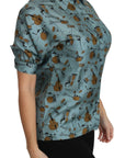 Dolce & Gabbana Multicolor Musical Instruments Silk Short sleeve Shirt