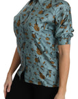 Dolce & Gabbana Multicolor Musical Instruments Silk Short sleeve Shirt