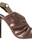 Dolce & Gabbana Light brown Slingback Corset Style Fastening stiletto heels