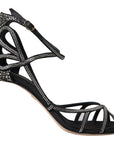 Dolce & Gabbana Rhinestone Stiletto Sandal Satin Shoes