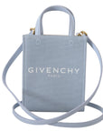 Givenchy Blue Coated Canvas Vertical Cloud Mini Shoulder Bag