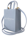 Givenchy Blue Coated Canvas Vertical Cloud Mini Shoulder Bag