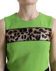 Dolce & Gabbana Apple Green Sleeveless Panelled Shift Dress