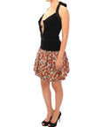 Dolce & Gabbana Multicolor floral bubble halterneck dress
